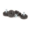 Old Dominion Wood Black Threaded Foot Set Of 4 H-19